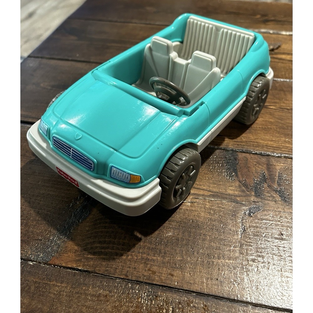 Fisher Price Loving Family Dollhouse Green Sports Car Convertible Vehicle 1997